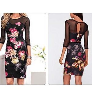 Nwot midi floral dress-L